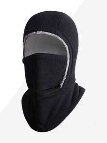 1pc Unisex Warm Windproof Winter Fleece Hat Outdoor Windproof Drawstring Hat Windproof Head Cover, Suitable For Mountain Biking, Motorcycle Face Mask Hat, Essential For Motorcycle Riding - O - View 13