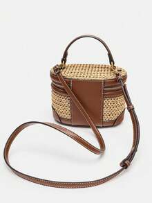 Tas Persegi Kecil, Gaya Liburan, Tas Tangan Kulit Sintetis Kasual, Tas Selempang Elegan untuk Sehari-hari, Cocok untuk Perjalanan Harian dan Liburan - MultiWarna - View 9