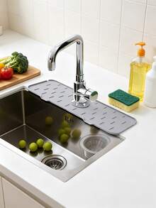 10/3/2/1pc Modern Faucet Silicone Draining Mat Easy Clean Counter Organizer For Professionals Colorful Protective Splashing Mat For Apartment Hotel Kitchen Sink Organizers Kitchen Accessories Draining Mats Sink Supplies - Multiple Styles - View 4
