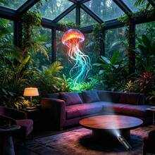 LED星空海洋投影燈，USB插電氛圍燈，360度旋轉動態投影小夜燈，臥室、遊戲室、客廳裝飾照明 - 海洋 - 查看 4