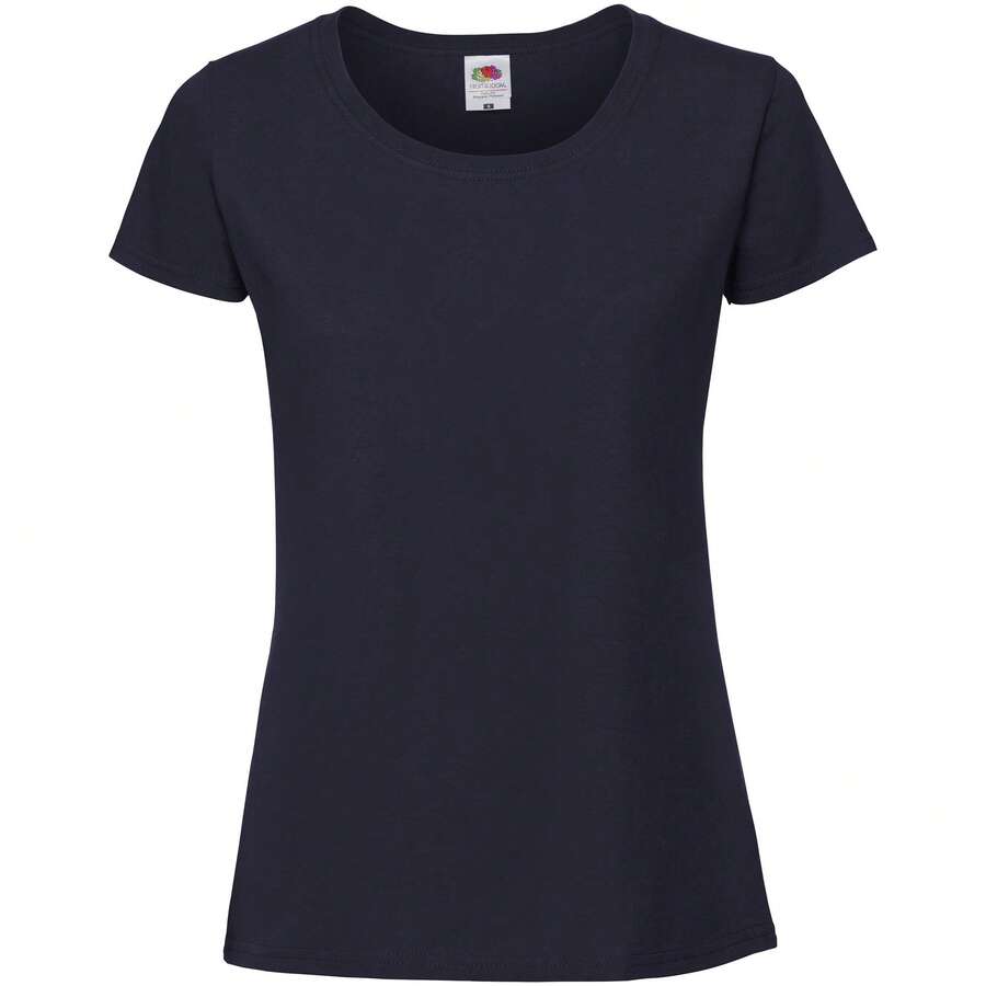 Fruit Of The Loom Womens/Ladies Fit Ringspun Premium Tshirt - Deep Navy - View 1