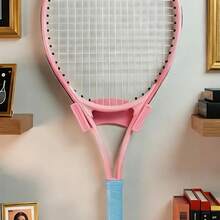 Wall-Mounted Racket Holder (Includes Screws) Easy To Install Polished Surface Space-Saving Design Suitable For Tennis, Pickleball, Badminton, Beach And Pool Multiple Colors Decorative Home Storage Solution Tennis Racket Holder Tennis Racket Storage And Display Rack Racket Holder Quick And Convenient To Access Or Hang Rackets/Backpacks - Multicolor - View 2