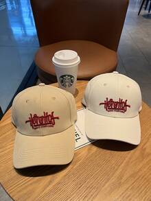1 Gorra de béisbol unisex de moda con bordado de letras, gorra de béisbol retro ajustable, perfecta para actividades al aire libre, viajes y correr - multicolor - Ver 10