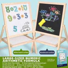 Children's Foldable Double-Sided Multifunctional Magnetic Drawing Board, Letter & Number Learning Foldable Blackboard Drawing Board, Dust-Free Erasable Writing Board Wall Sticker Painting Board Toy - Multifunctional Folding Drawing Board - View 12
