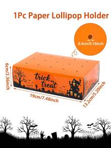 1pc Halloween Lollipop Display Stand, Halloween Castle Boo Ghost Pattern Lollipop Holder, Halloween Candy Cake Dessert Display Stand, Reusable Halloween Lollipop Storage Box, Halloween Party Candy Gift Packaging Supplies, Trick Or Treat, Halloween Party Table Centerpiece Decor, Halloween Party Supplies, Halloween Cake Decoration, Room Decor, Halloween Party Decoration, Halloween Gift, Party Favors - Halloween Pumpkin - View 15
