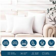 4 Pack 18x18 Inch Pillow Inserts, Fluffy Polyester Filled White Cushion Inserts, Square Throw Pillow Inner For Sofa Couch Bed Chair - 18x18 Inches (45x45cm) - View 11
