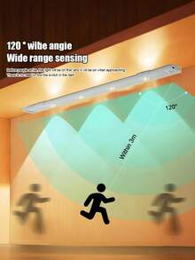 Guanova 1pc LED Motion Sensor Light, 3 Color Light Switching, USB Rechargeable, Wireless, Cordless, No Wiring Required, Self-Adhesive Portable Installation, Button Control, Adjustable Brightness, Suitable For Kitchen, Bedroom, Closet, Cabinet, Stairs, Wall, Decorative Scenes: Kitchen Lighting, Kitchen Decoration, Battery Capacity: 150mAh, 200mAh, 300mAh, 400mAh, 500mAh. - Cat's Eye Light - Three Color Temperatures - View 3