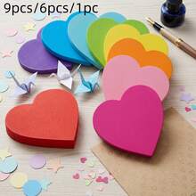 9pcs, 3*3 Inch Sticky Notes. Colorful Notebook. Student Notebook. Office Memo Pad. Self-Adhesive Sticky Notes. Suitable For Office, Home And School Use. Also Can Be Used As School Supplies Or New School Supplies. Color Random - one-size - View 6