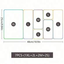 6pcs Drawer Cosmetic Storage Box, Perfume Storage Box, Makeup Box, Skincare Storage Box, Transparent Multi-Size Combination Toner And Sample Storage Box, Perfect For Storing Cosmetics, Bathroom Cabinet, Office Supplies, Kitchen Utensil Storage Rack, Christmas Gift, Home Decor - Multicolor - View 21