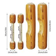 Giant Inflatable Battle Raft Pool Game - 4 Person Inflatable Floating Game, Family Pool Battle Floating Game, Pool Party, Beach, Summer Outdoor Sports - Water-based Wood Grain Percussion Stick - View 9