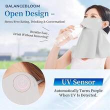 New UV Protection Full Face Sun Mask, Women's Summer Sun Protection Mask, Integrated Eye And Neck Sun Protection UV Protection Ice Silk Breathable Mask - Sunscreen Face Mask - View 5