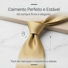 A Matte Twill Tie, A Versatile Tie Suitable For Work, Interviews, And Weddings. - 香檳色 - 查看 5
