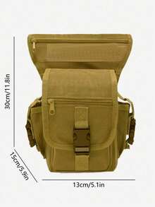 1pc Outdoor Sports Photography Single-Shoulder Crossbody Bag, Waterproof Motorcycle Lure Leg Bag, Oxford Fabric Tactical Waist Bag, Women's Leg Bag - 卡其色 - 查看 5