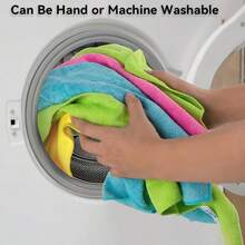 10/20/30pcs/Pack Multicolor Cleaning Microfiber Towel Set - 9.8inch*9.8inch Size, Available In Different Quantities, Kitchen, Bathroom, Home, Household - Multicolor - View 7