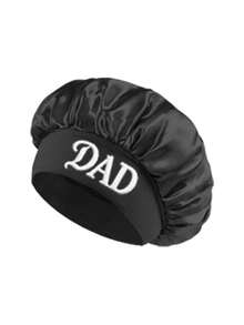 1件印花 MOMMIN' DAD 圖案緞面夏季睡眠帽，頭巾，輕量護髮帽，印花緞面睡眠寬鬆彈性帶絲滑髮帽 - 彩色 - 查看 7