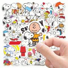 SNOOPY 1 set/50 buah Stiker Anjing, Stiker Grafiti untuk Gelas Air, Koper, Buku Panduan Laptop, Stiker Tahan Air, Stiker Kartun - MultiWarna - View 1