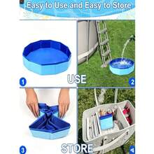Foldable Portable Foot Bath Basin, PVC Foldable Foot Bath Basin For Pool Entrance, Essential Pool Cleaning Accessory, Non-Slip Thickened Design, Suitable For Inground And Above Ground Pools, Beach, Backyard, Multi-Functional Foldable Foot Bath Basin, Easy To Store And Clean - Upgraded - View 5