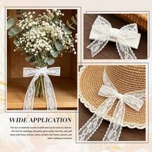 Lace Trim Ribbon, 5 Yards White Lace Ribbon, 2.3cm Wide White Lace Decorative Band, With Exquisite Floral Pattern, Suitable For Handicrafts, Sewing And Bridal Wedding Dress Embroidery Decoration - Multicolor - View 2