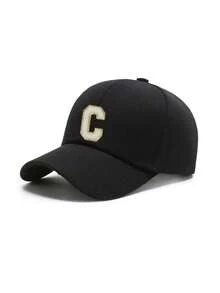 1pc Kids 26 Letters Baseball Cap, Boys/Girls Outdoor Sun Protection Hat, Daily Wear UV Protection - Black - View 6