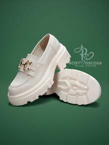 Women Loafers Shoes - Beige - View 6