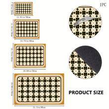 1pc Symmetrical Design Diatomaceous Earth Drying Mat, Non-Slip Heat-Resistant Absorbent Pad, Suitable For Kitchen Countertop, Coffee Machine, Tableware, Home Cafe Bar Party Decor Placemat Gift - Multicolor - View 4