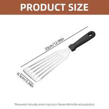 1/2Pcs Non-Slip Grip Stainless Steel Slotted Griddle Spatula, Multipurpose Kitchen Turner For Fried Food, Breakfast And Indoor Cooking - - - View 5