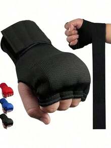 Long Boxing Bandages, Unisex, With Thick Elastic Lining To Protect Hands, Suitable For Muay Thai, MMA, Kickboxing, Martial Arts And Boxing Training - Multicolor - View 3