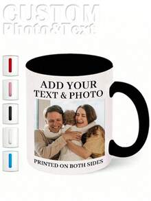 1 pieza Taza de foto personalizable, Taza de café con foto personalizada, Taza conmemorativa de aniversario, Regalo de inauguración de casa, Regalo de cumpleaños, graduación y boda, Regalo personalizado para todas las ocasiones - Multicolor - Ver 2