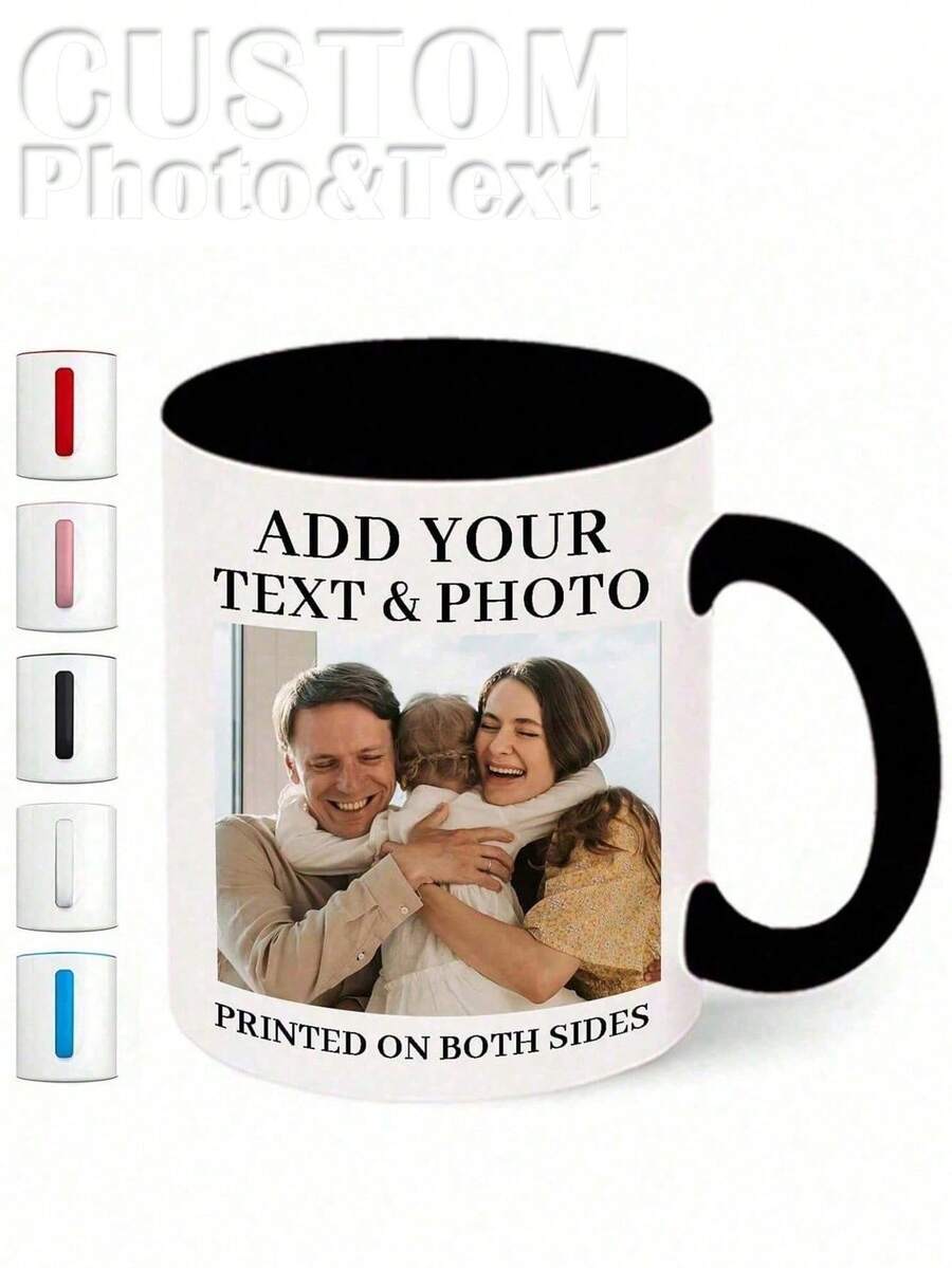 1 pieza Taza de foto personalizable, Taza de café con foto personalizada, Taza conmemorativa de aniversario, Regalo de inauguración de casa, Regalo de cumpleaños, graduación y boda, Regalo personalizado para todas las ocasiones