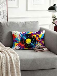 1pc/4pcs, Vintage Street, Pop Art, Colorful Record Player Throw Pillow Cover Suitable For Car, Farmhouse Home Decor, Bedroom Throw Pillow Cover, Living Room Sofa Throw Pillow Cover (Pillow Insert Not Included) 4pcs And 1pc Multiple Options - Multicolor - View 19