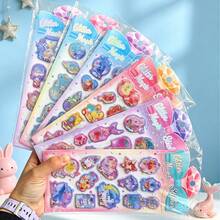 Dreamy Glitter Shaker Stickers, Cartoon 3D Crystal Decals, Scrapbook Decoration Stickers - 彩色 - 查看 8