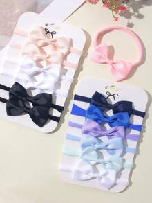 6pcs Multicolor Bow Hair Ties, Versatile For Ponytails, Suitable For Back To School And Daily Use - Mixed color - View 9