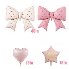 Pink Princess Theme Foil Balloon Kit, Dress Crown Handbag Champagne Bow Dot Balloons For Girl Birthday Baby Shower Party Decor - Princess - View 7