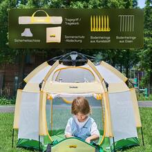 Jovikids Foldable Baby Playpen With Canopy, Pop-Up Tent For Children, Outdoor Use, Large 6-Sided Playpen With Carry Bag For Home, Garden, Beach. 150 X 15 X 105 Cm - A - View 7