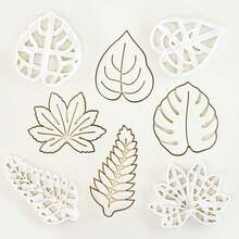MIANXIAOXIN 4pcs Leaf Cookie Cutter Set, Maple Leaf Clay Mold, Tropical Eucalyptus Leaf Baking Tool, Clover Party Decoration - Multicolor - View 10