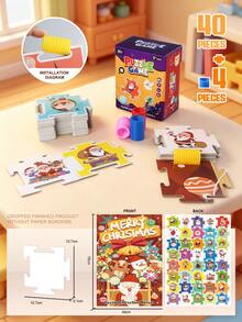 1pc Children's Paper Puzzle 40pcs Picture Cards Animal City Dinosaur Educational Early Learning Assembly Reading Study Book Suitable For Children 3+ Years Old Boys Girls Interactive Toy Christmas Gift - Multicolor - View 13