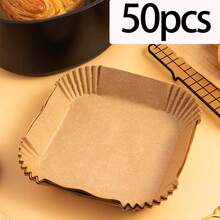 300/200/100/10pcs Air Fryer Liners, Parchment Paper, Baking Paper, Paper, Plate Liners, Oven Paper, Oil Absorbent Paper, Suitable For Wedding/Banquet/Birthday Party/Holiday Celebration/Restaurant/Kitchen/General Use - View 16