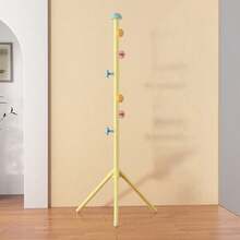 1pc Compact Freestanding Coat Rack, Cute Style 65 Inch (Height) Coat Rack - Mushroom Shaped Design, Eye-Catching Appearance, Strong Load-Bearing Capacity, Easy And Convenient Installation, Suitable For Dorms And Various Other Scenes - View 6