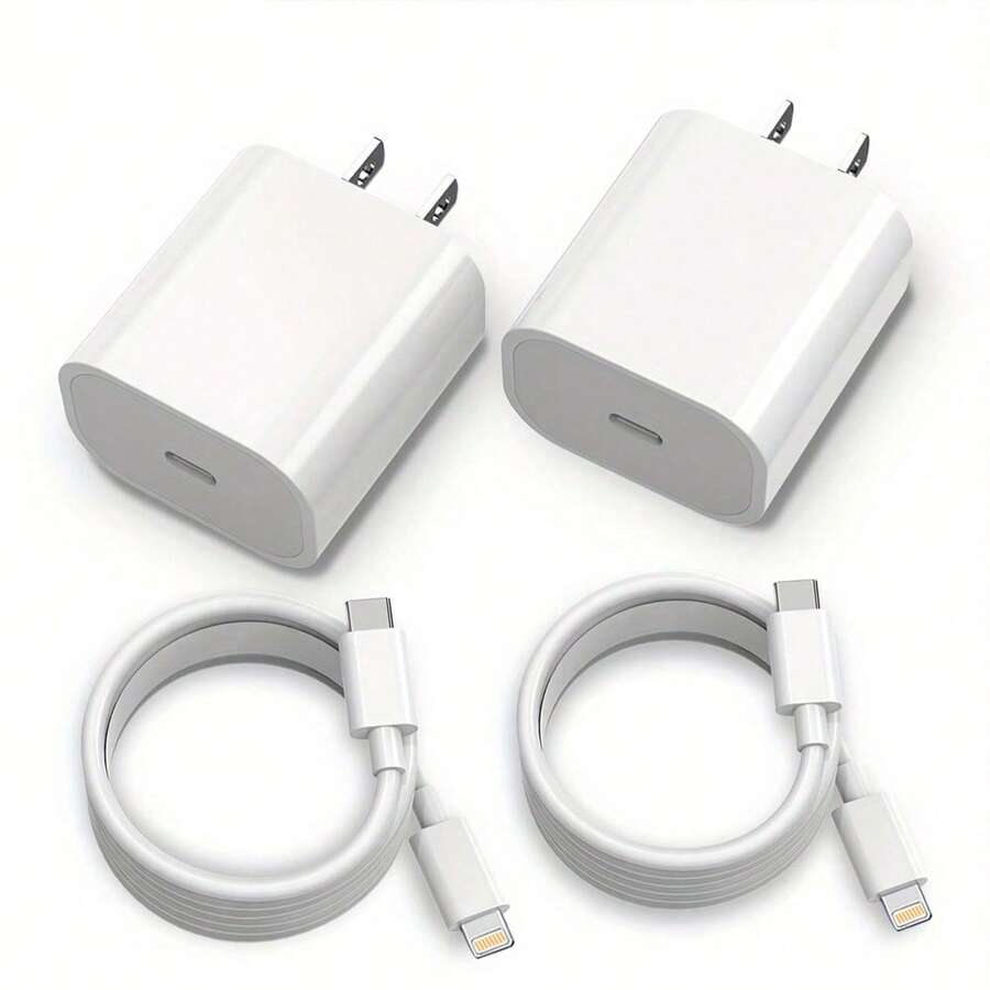 充電器套組 PD20W 快充適配器 + 3.3英尺/100公分高效數據傳輸充電線,相容於 14 Pro Max/14 Pro/14 Plus/14/13/12/11 系列,高效快充適配器套組 - 美規A型插(110-127V) - 查看 1