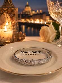 1pc Fashion X-Shaped Wrapped Exquisite Women's Bracelet, Birthday Gift Women's Jewelry - Bracelet - View 2