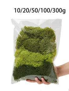 10/20/50/100/300克仿真苔藓，栩栩如生的绿色苔藓，适用于微景观、假山和迷你景观，采用耐用塑料手工制作，质地自然，易于使用，适用于圣诞节、家居装饰DIY，是理想的景观设计元素，可作为鲜活植物，也是一份充满情感的礼物。 - 彩色 - 查看 2
