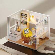DIY Miniature Wooden House Sunshine Study Room Handmade Assembly Model Gift Birthday Gift Holiday Gift Perfect Gift Gift - Multicolor - View 3