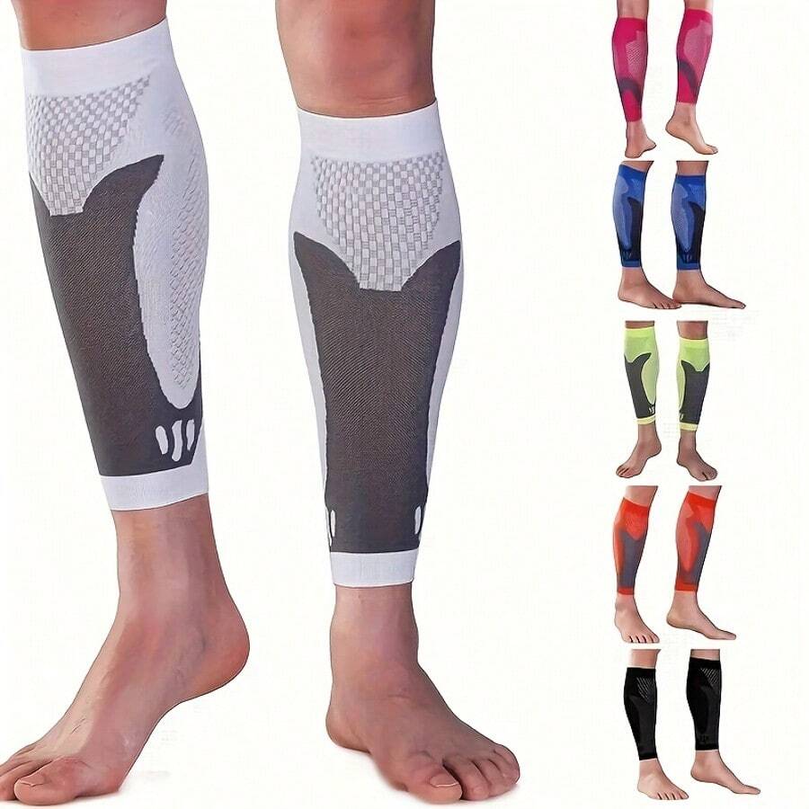 1 Pair Compression Calf Sleeves - Elastic Leg Socks, Suitable For Sports Training Wear