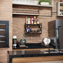 Adega Industrial Portal do Aço 60cm Prateleira Dupla Aço Preto - Multicolorido - Visão 7