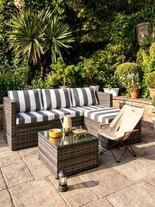 1pc Striped Print Milk Silk Sofa Cover, High Elasticity Removable & Washable All-Season Sofa Slipcover, Suitable For Patio, Garden, Poolside And Multiple Occasions, Single Piece Sold Not Set Sofa Protector - Multicolor - View 6