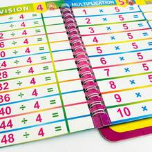 Children's Math Arithmetic Practice Book, Addition Subtraction Multiplication Division Math Training Learning Teaching Aid, Student Game Cards, Reusable Educational Math Table Workbook - Multicolor - View 6