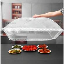 可折疊網狀食物遮蓋帳篷 40x60cm，可收納細網食物罩，防蠅防蟲，適合野餐、燒烤、露營、派對，便攜式戶外食物遮蓋罩，易清洗可重複使用 - 彩色 - 查看 10