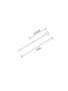 1 pieza Cadena Extensora Versátil y Extendida, Adecuada para Cadena de Extensión de Collar y Pulsera, Accesorio de Cadena Ajustable de Acero Inoxidable que Preserva el Color - Cadena de extensión con hebilla de resorte - Ver 3