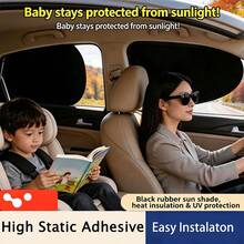 2pcs Portable Heat-Insulating Sunshade, Car Windshield Sunshade, Suitable For Most Car Models. Convenient Storage, Strong Heat Insulation And Light Blocking Effect, Easy Installation, A Very Practical Car Interior Accessory. - A - View 4