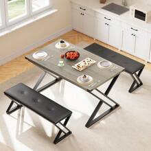 Dining Table & Chair Sets - Grey - View 3